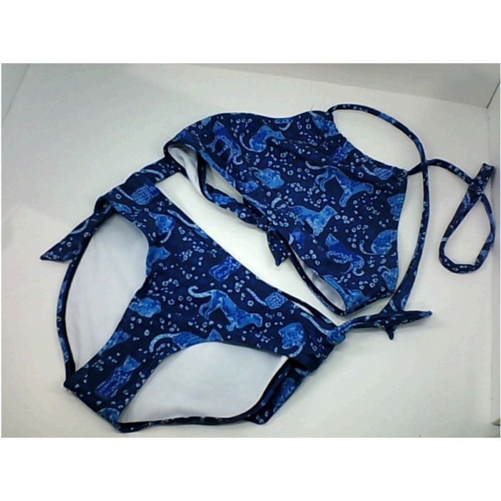 Snapper Rock Girls HBK8 Two-Piece, Blue, Size Large